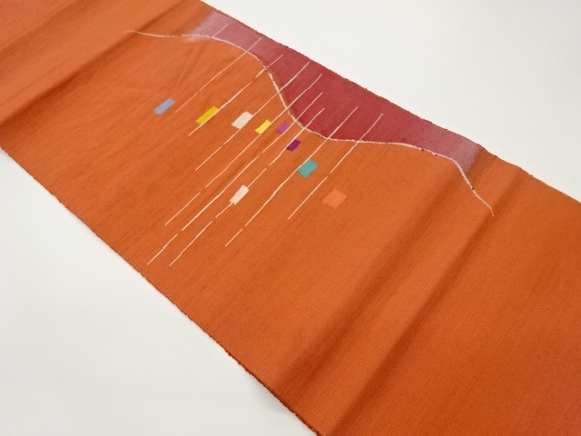 JAPANESE NAGOYA OBI / TSUMUGI / WOVEN ABSTRACT